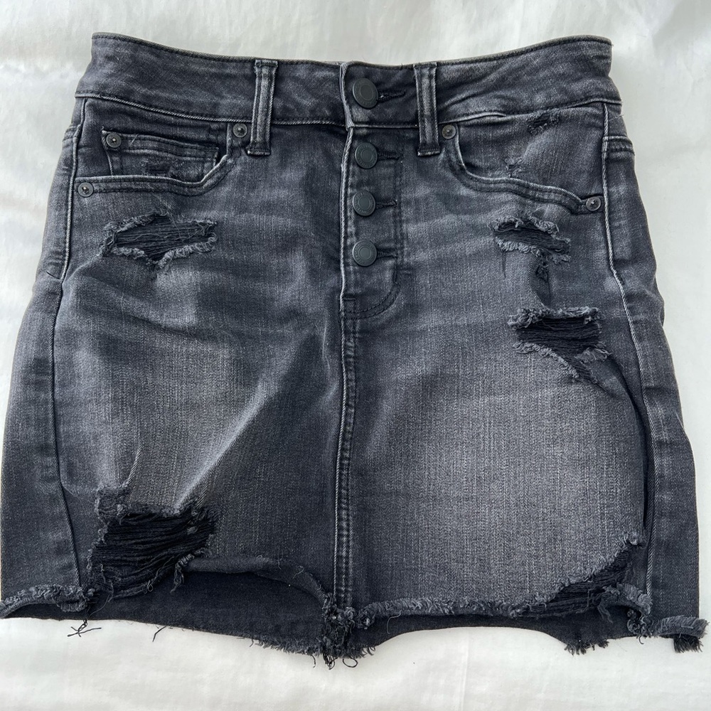 American Eagle - Black Denim Jean Skirt